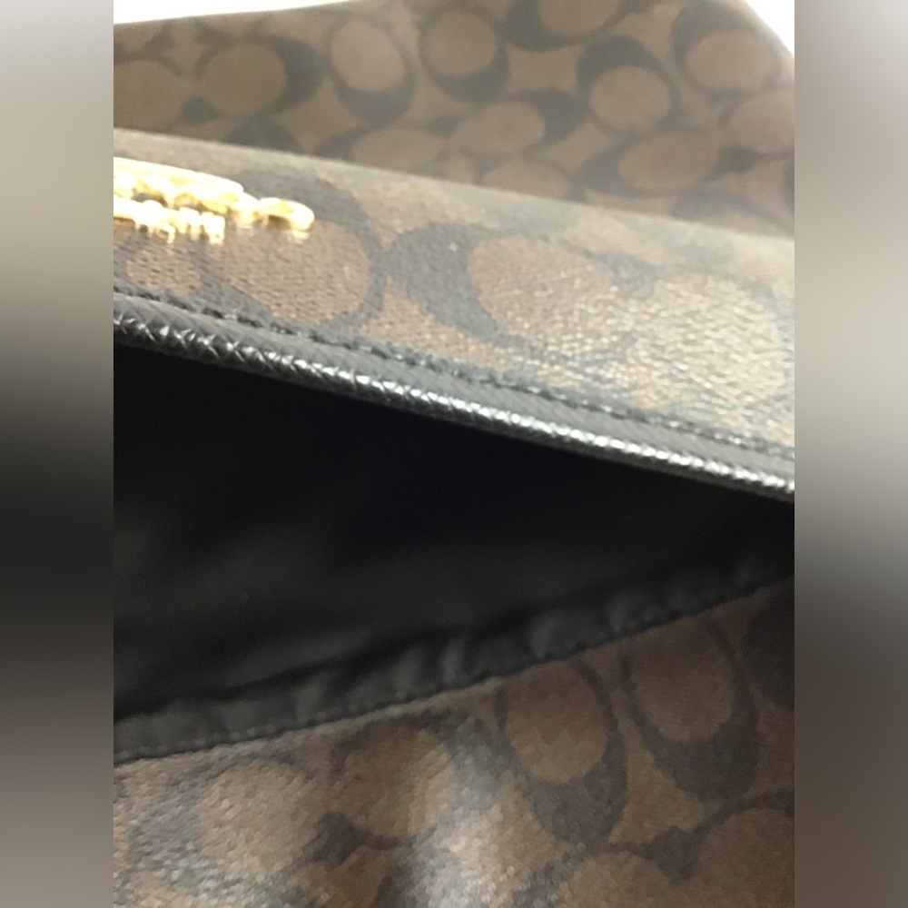 Coach Rowan File Bag Signature Shoulderbag Crossbody Black/Brown - Picture 7 of 16